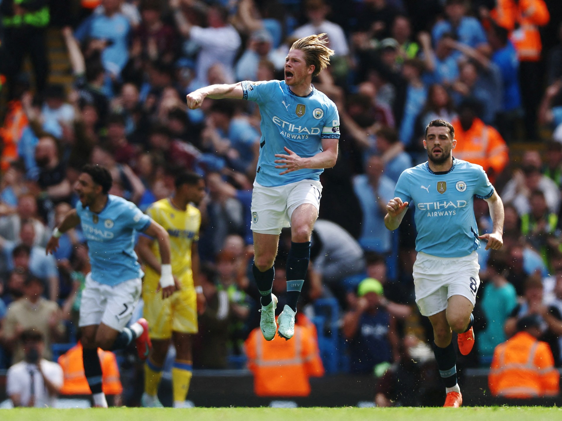 Man City Survive Crystal Palace Scare للتسلق إلى المركز الأول في الدوري الإنجليزي الممتاز | أخبار كرة القدم