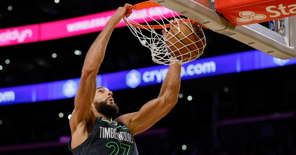 Lakers-Timberwolves: Gobert Stars ، يقرع LeBron ، Doncic من التصفيات | أخبار كرة السلة