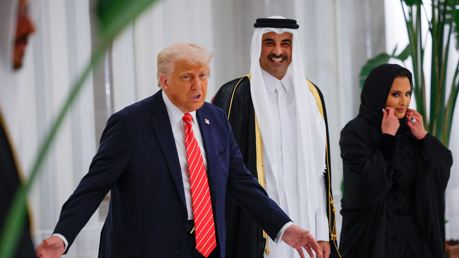 يصل ترامب إلى قصر Lusail لتناول عشاء الدولة القاتري